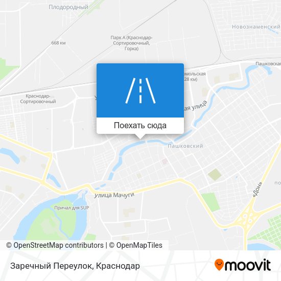 Карта Заречный Переулок