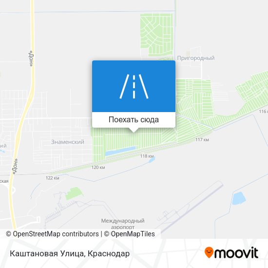 Карта Каштановая Улица