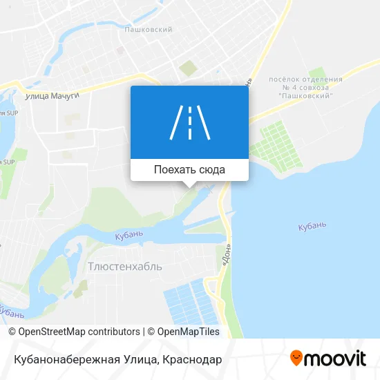 Карта Кубанонабережная Улица