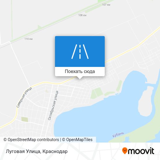 Карта Луговая Улица