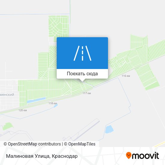 Карта Малиновая Улица