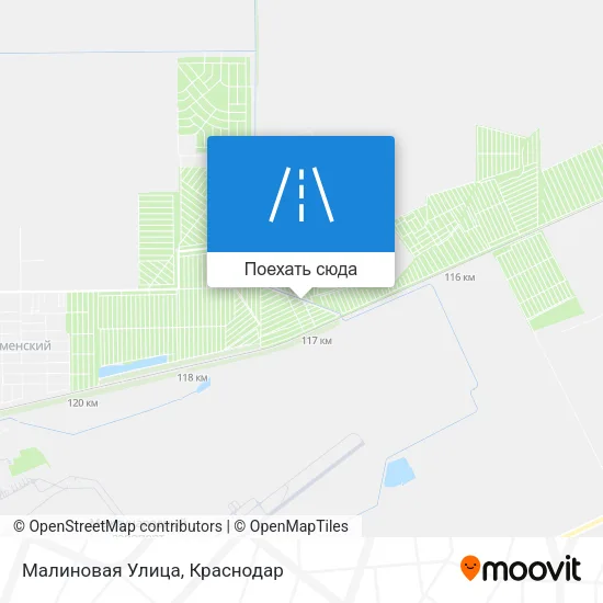 Карта Малиновая Улица