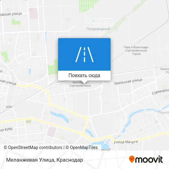 Карта Меланжевая Улица