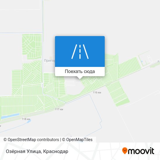 Карта Озёрная Улица