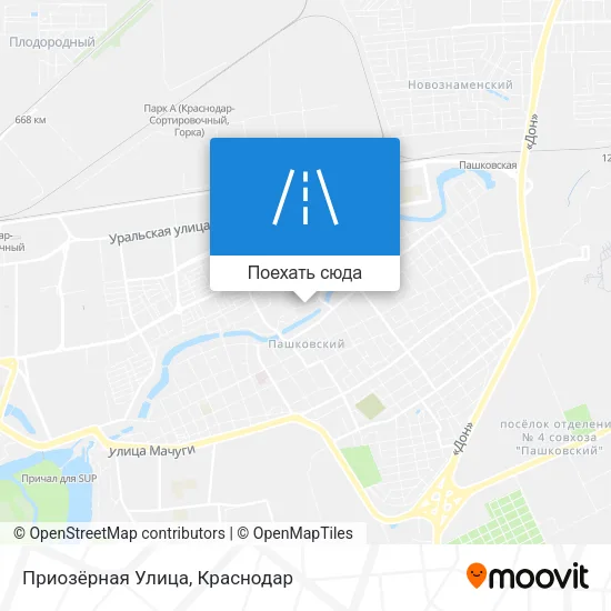Карта Приозёрная Улица