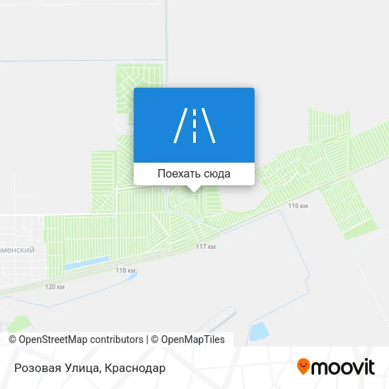 Карта Розовая Улица