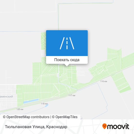 Карта Тюльпановая Улица
