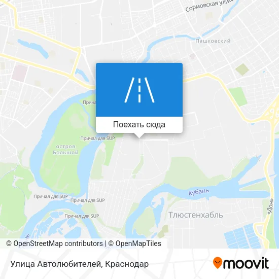Карта Улица Автолюбителей