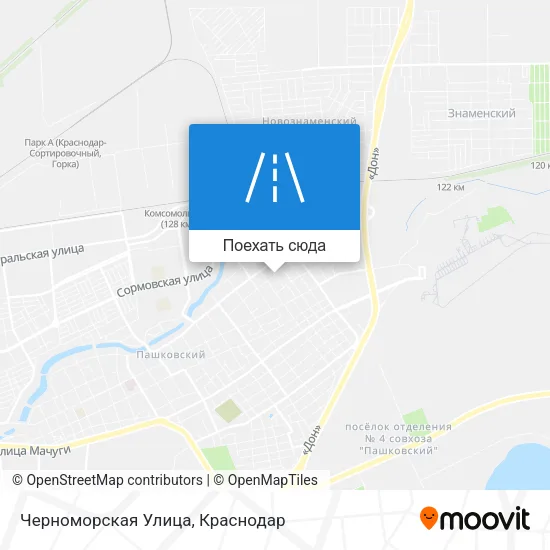 Карта Черноморская Улица