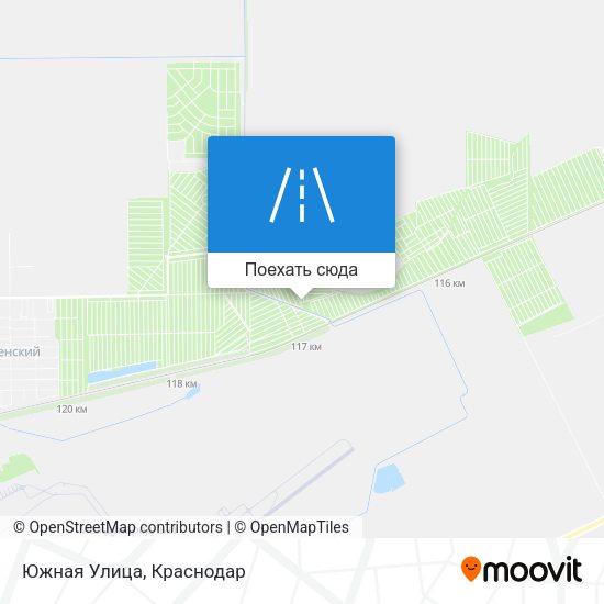 Карта Южная Улица