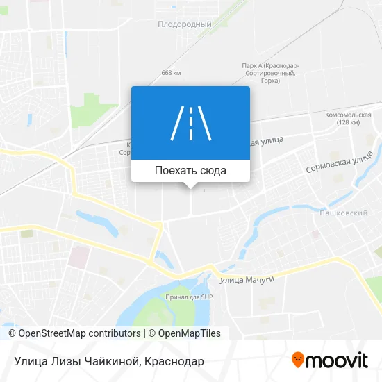 Карта Улица Лизы Чайкиной