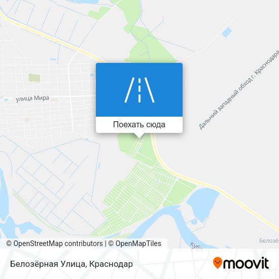 Карта Белозёрная Улица