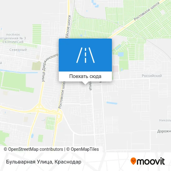 Карта Бульварная Улица