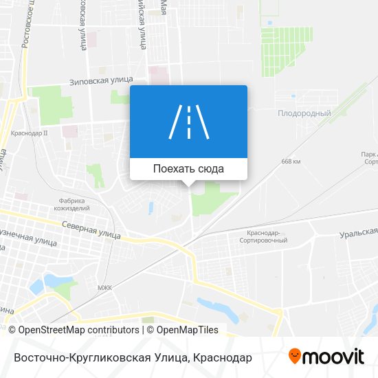 Карта Восточно-Кругликовская Улица