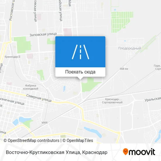 Карта Восточно-Кругликовская Улица