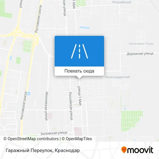 Карта Гаражный Переулок