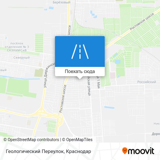 Карта Геологический Переулок