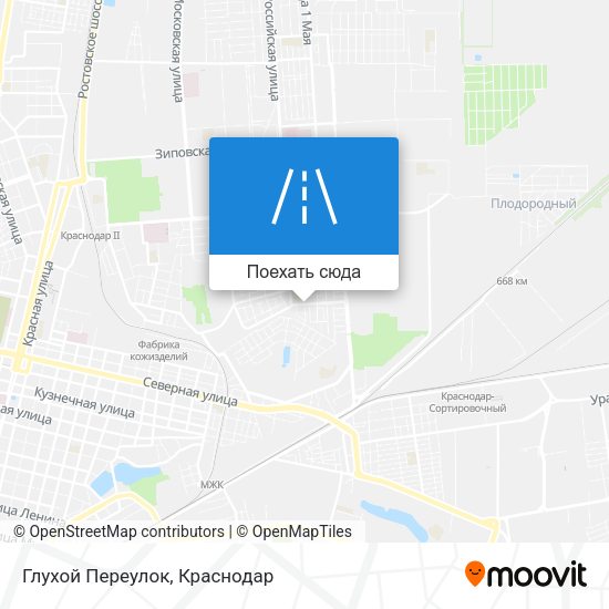 Карта Глухой Переулок