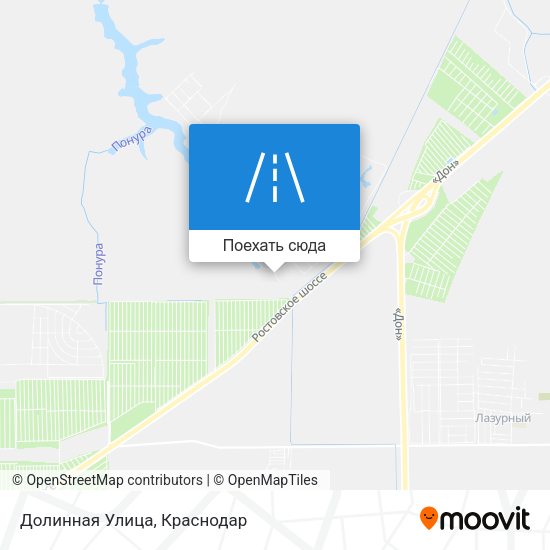 Карта Долинная Улица