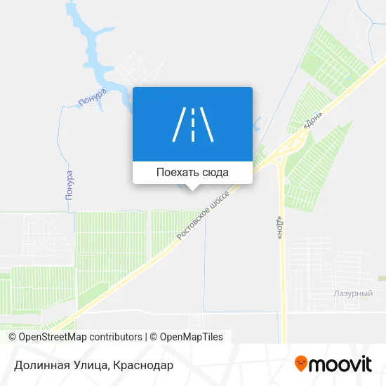 Карта Долинная Улица