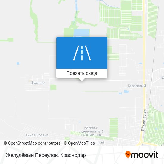 Карта Желудёвый Переулок