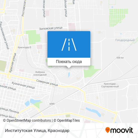 Карта Институтская Улица