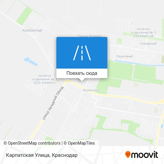 Карта Карпатская Улица