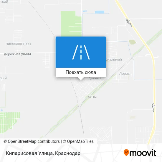 Карта Кипарисовая Улица