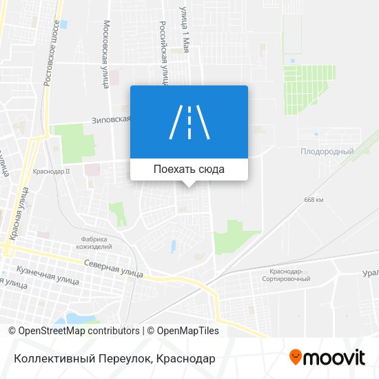 Карта Коллективный Переулок