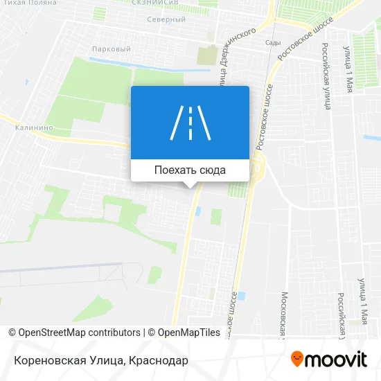 Карта Кореновская Улица