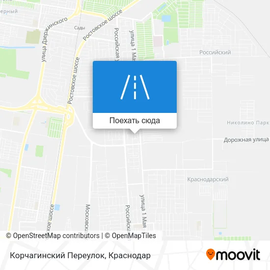 Карта Корчагинский Переулок