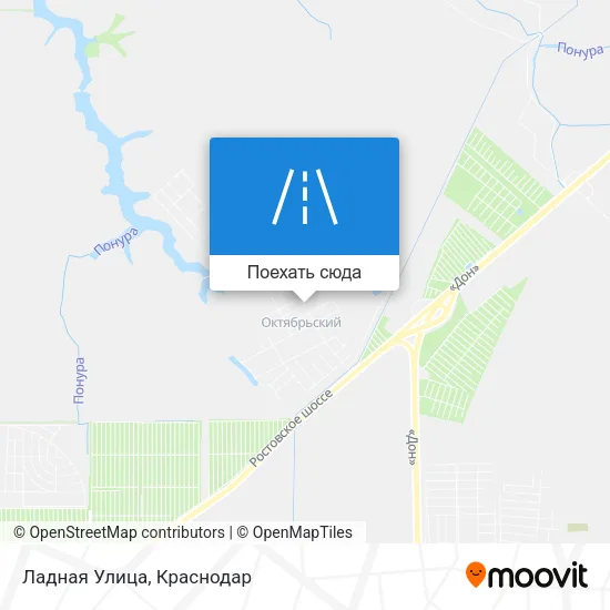 Карта Ладная Улица
