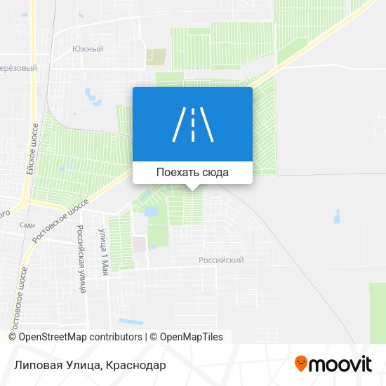 Карта Липовая Улица