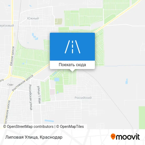 Карта Липовая Улица