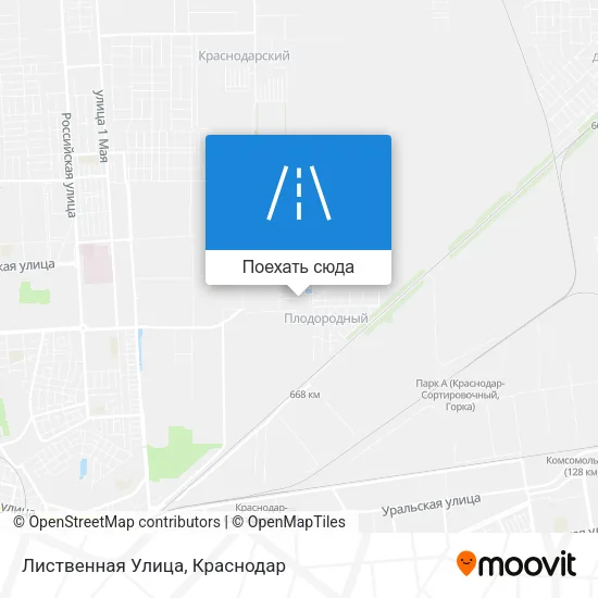 Карта Лиственная Улица