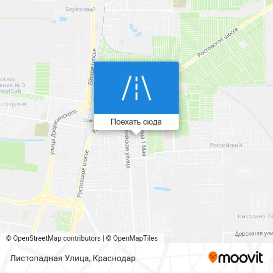 Карта Листопадная Улица