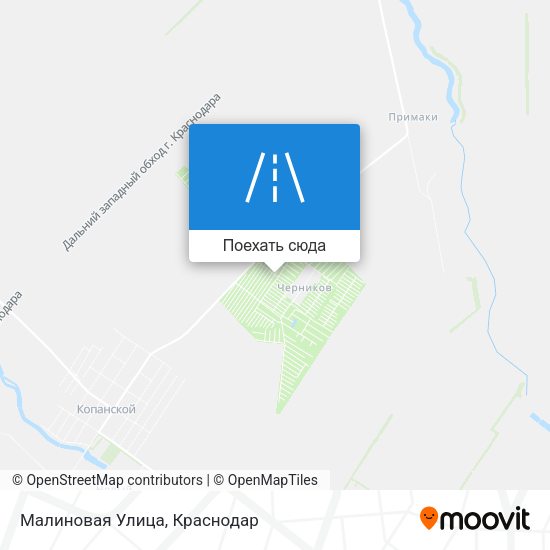 Карта Малиновая Улица