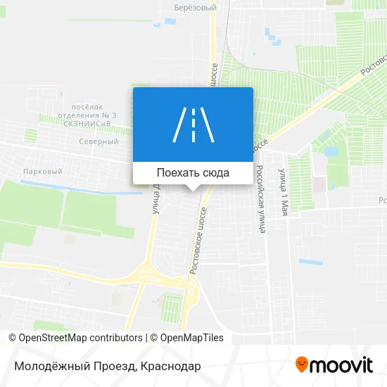 Карта Молодёжный Проезд