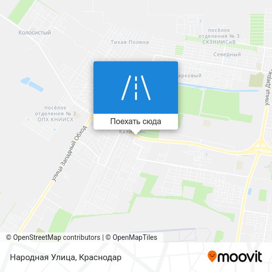 Карта Народная Улица