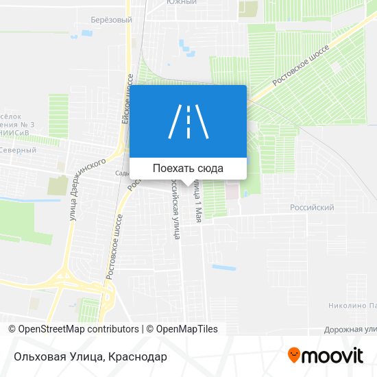 Карта Ольховая Улица