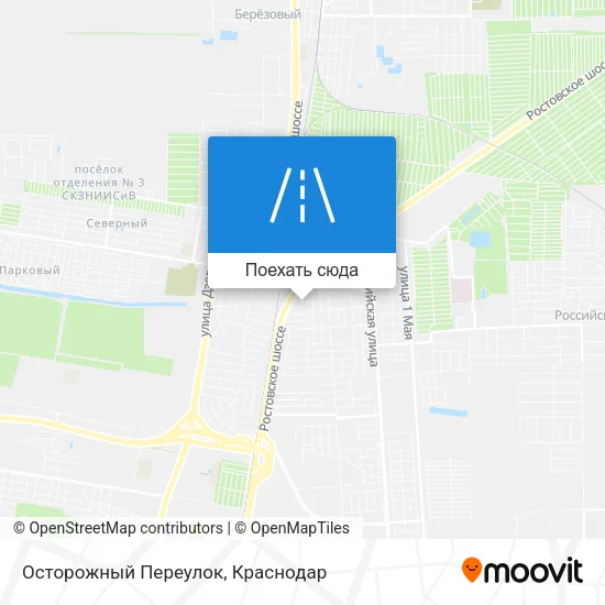 Карта Осторожный Переулок