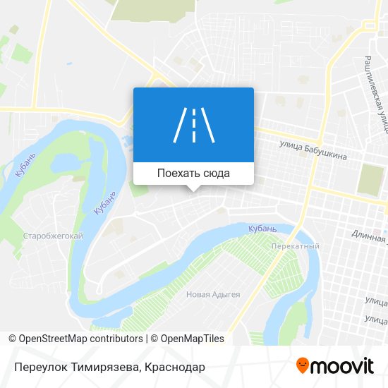 Карта Переулок Тимирязева