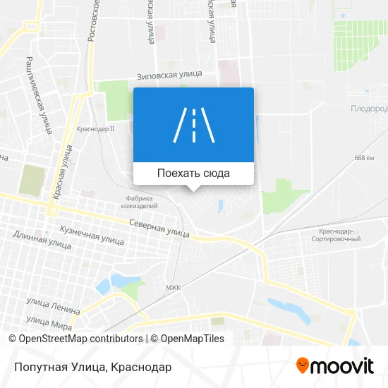 Карта Попутная Улица