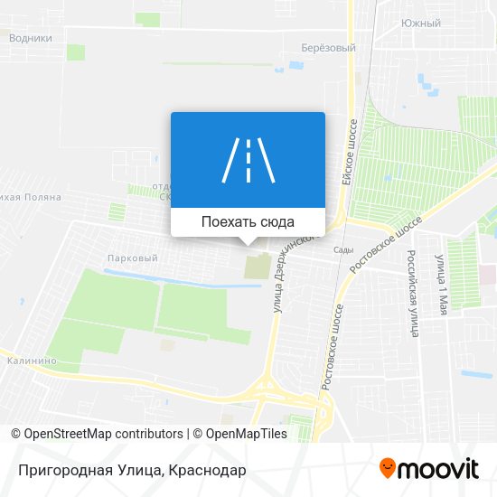 Карта Пригородная Улица