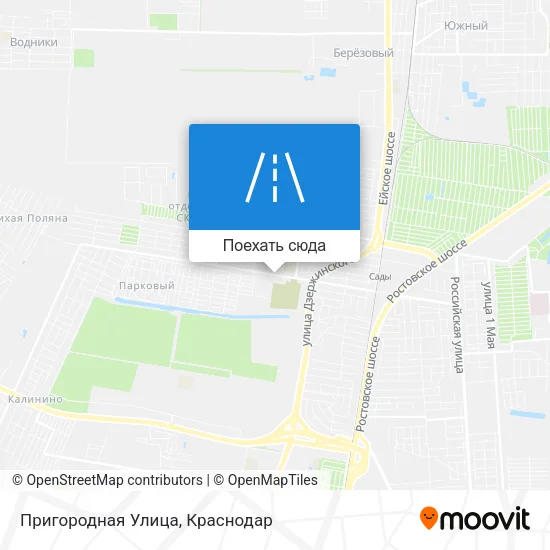 Карта Пригородная Улица