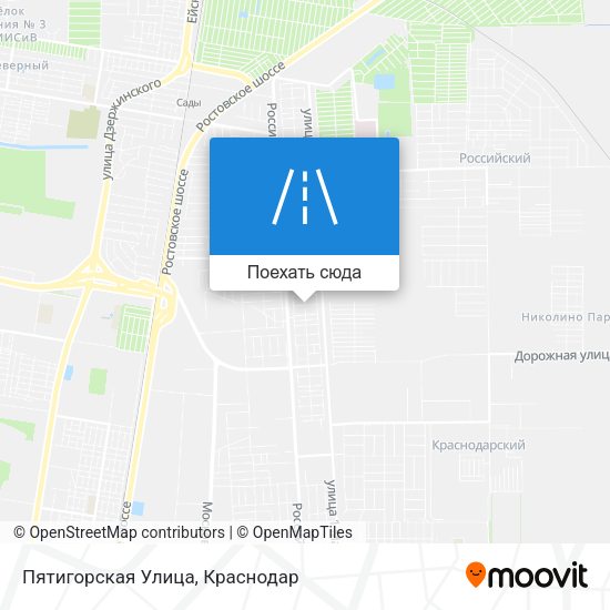 Карта Пятигорская Улица