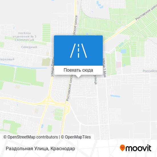Карта Раздольная Улица