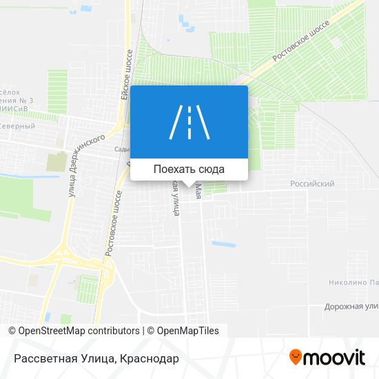Карта Рассветная Улица