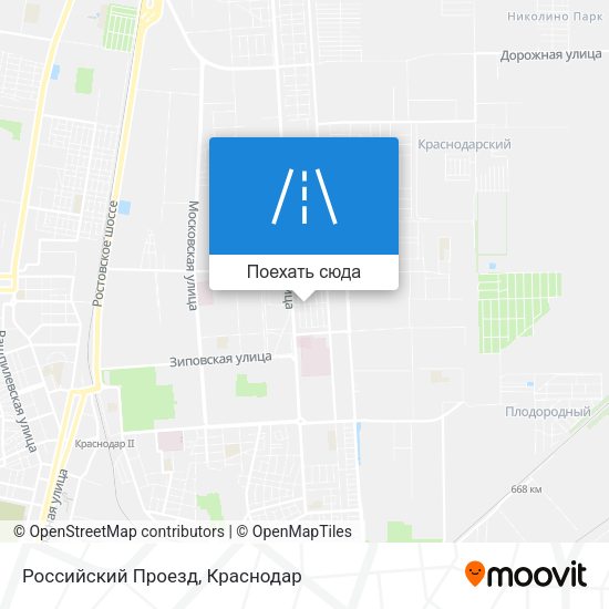 Карта Российский Проезд