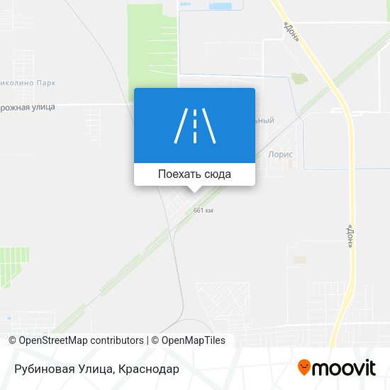 Карта Рубиновая Улица